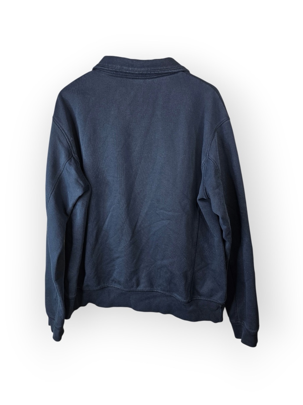 ZARA Men's Navy Blue Quarter Zip Fleece Sweatshirt XL - Picture 5 of 5